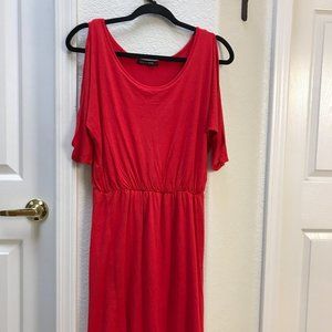 Love Culture Red Cold Shoulder Dress Small